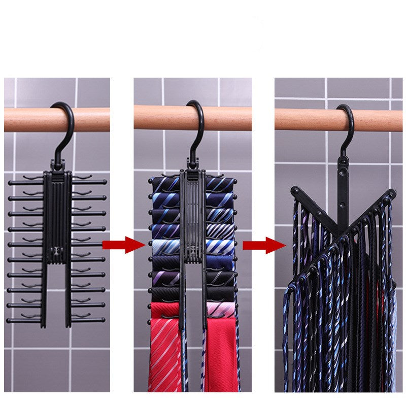 Cintre de cravate Suspension de ceinture d'écharpe multi-couches
